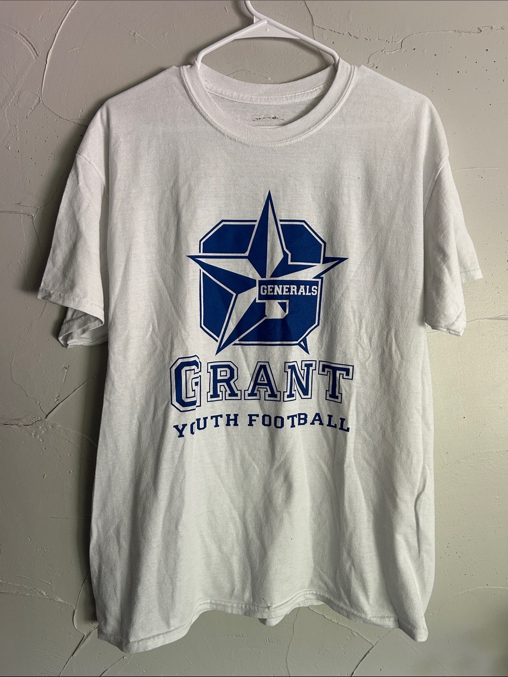 Football White Graphic Tee Generals Logo